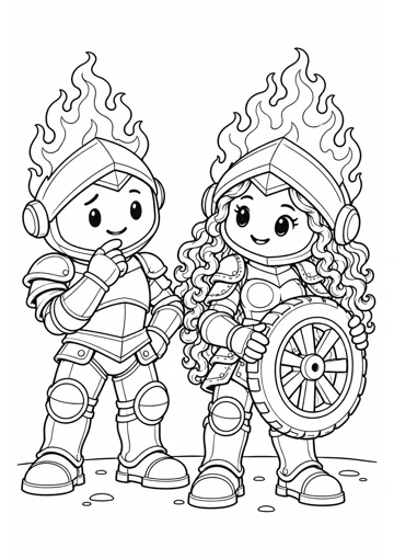 Pensamos una solución. Dibujo de contornos para colorear.