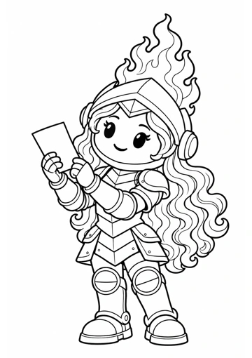 Virtud y la invitación. Dibujo de contornos para colorear.