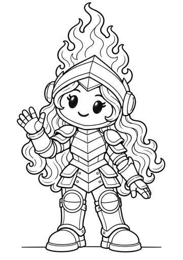 Virtud saluda. Dibujo de contornos para colorear.