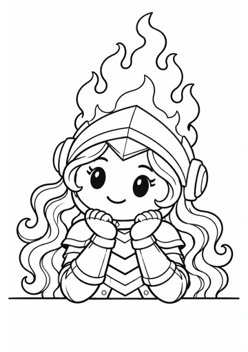 Virtud escucha con atención. Dibujo de contornos para colorear.
